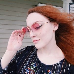 Pink Urban Outfitters Retro 70's Sunglasses